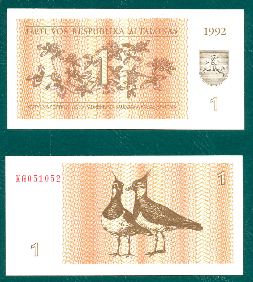 1 talonas (cupón)